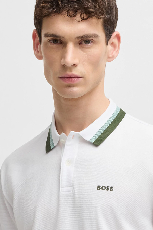 ΑΝΔΡΙΚΗ ΜΠΛΟΥΖΑ POLO BOSS - 100 ΛΕΥΚΟ